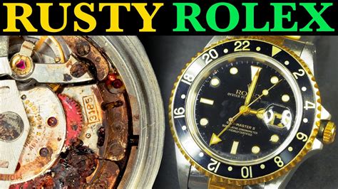 how to clean rolex submariner with rust and water damage|rolex submarine water inside.